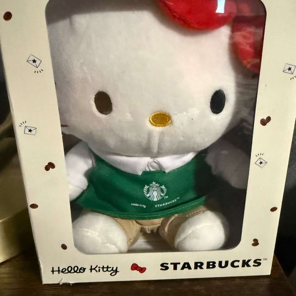 Starbucks Hello Kitty Plush in Green Outfit